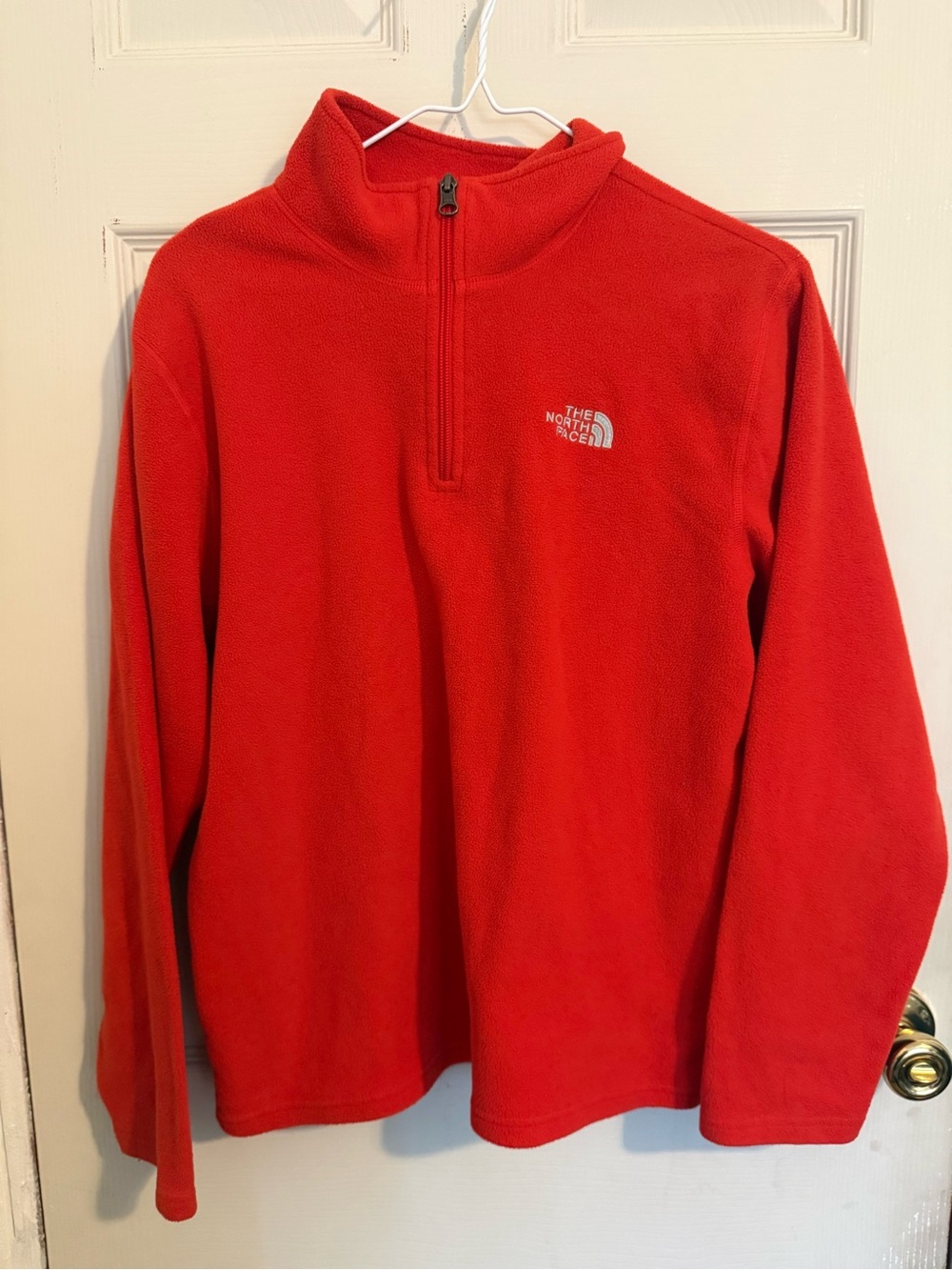The North Face Boys Red Half-Zip Fleece Pullover
